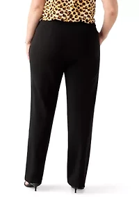 Plus Ponte Straight Pants