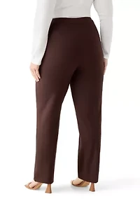 Plus Ponte Straight Pants