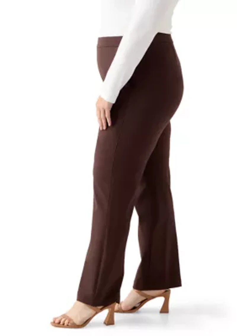 Plus Ponte Straight Pants