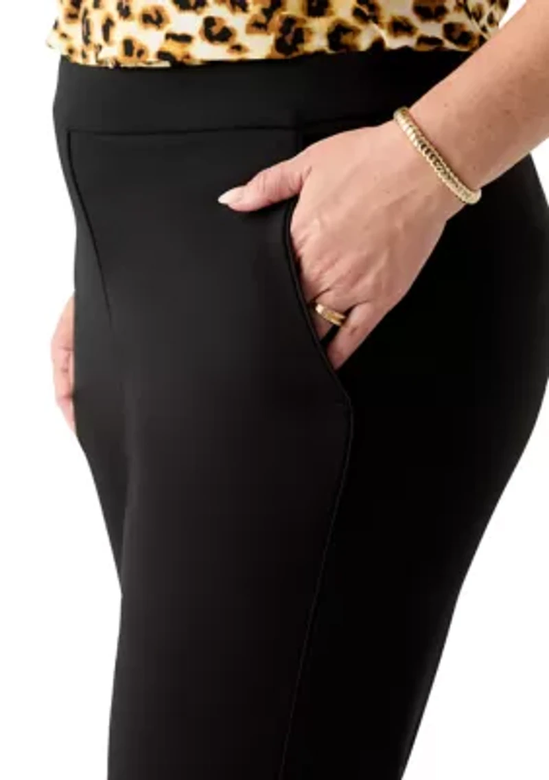 Plus Ponte Straight Pants