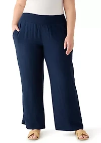 Plus Slub Pants