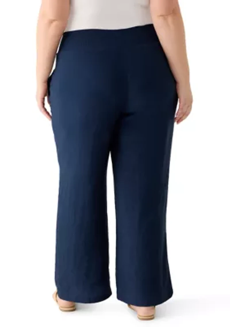 Plus Slub Pants
