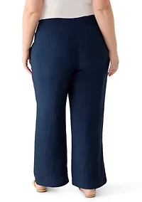 Plus Slub Pants