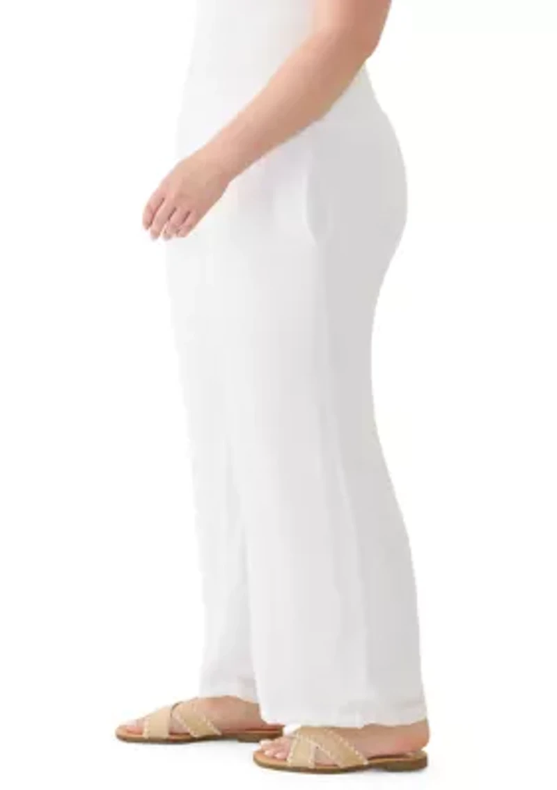 Plus Slub Pants