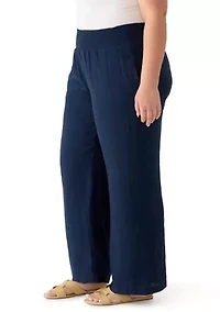 Plus Slub Pants