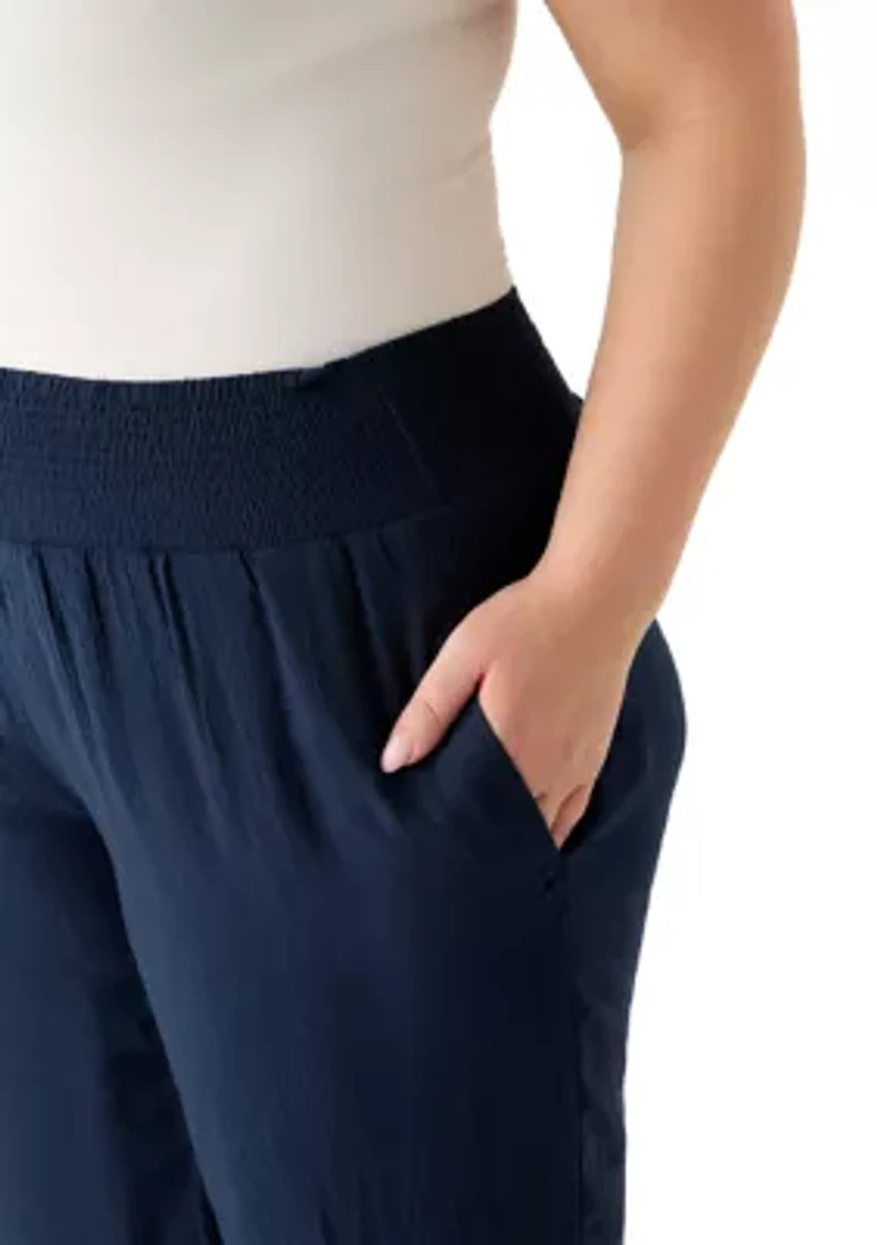 Plus Slub Pants