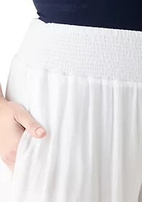 Plus Pull On Slub Pants