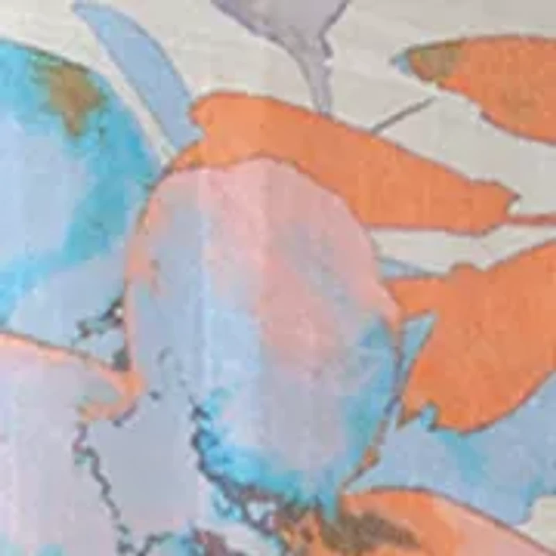 Women's 3/4 Sleeve Button Front Crochet Top