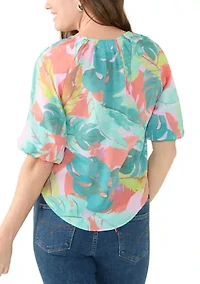 Petite Tie Front Top