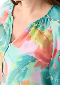 Petite Tie Front Top