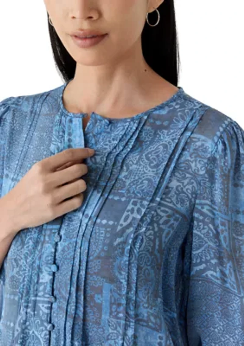 Petite Three-Quarter Sleeve Top