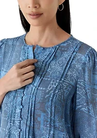 Petite Three-Quarter Sleeve Top