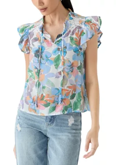 Petite Flutter Sleeve Top