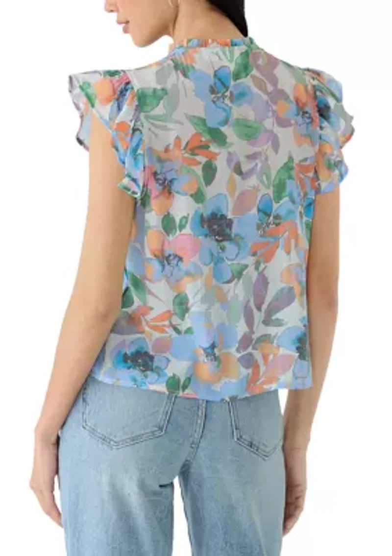 Petite Flutter Sleeve Top