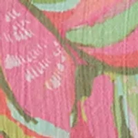 Plus Slub Knit Print Peasant Blouse
