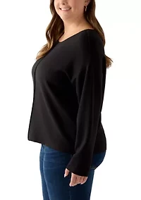 Plus Long Sleeve Freeflow Top