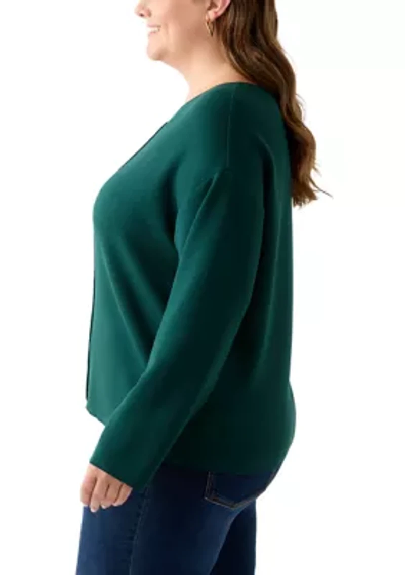 Plus Long Sleeve Freeflow Top