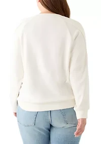 Plus Seamed Scuba Crew Neck Pullover