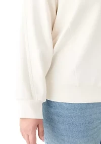 Plus Seamed Scuba Crew Neck Pullover