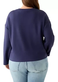 Plus Scuba Snap Crew Neck Pullover