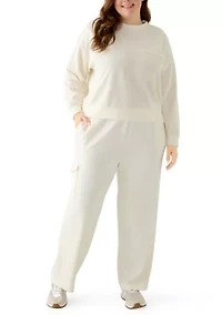 Plus Seamed Mix Pullover Sweater