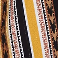 Women's Split Button Mixed Stripe Top