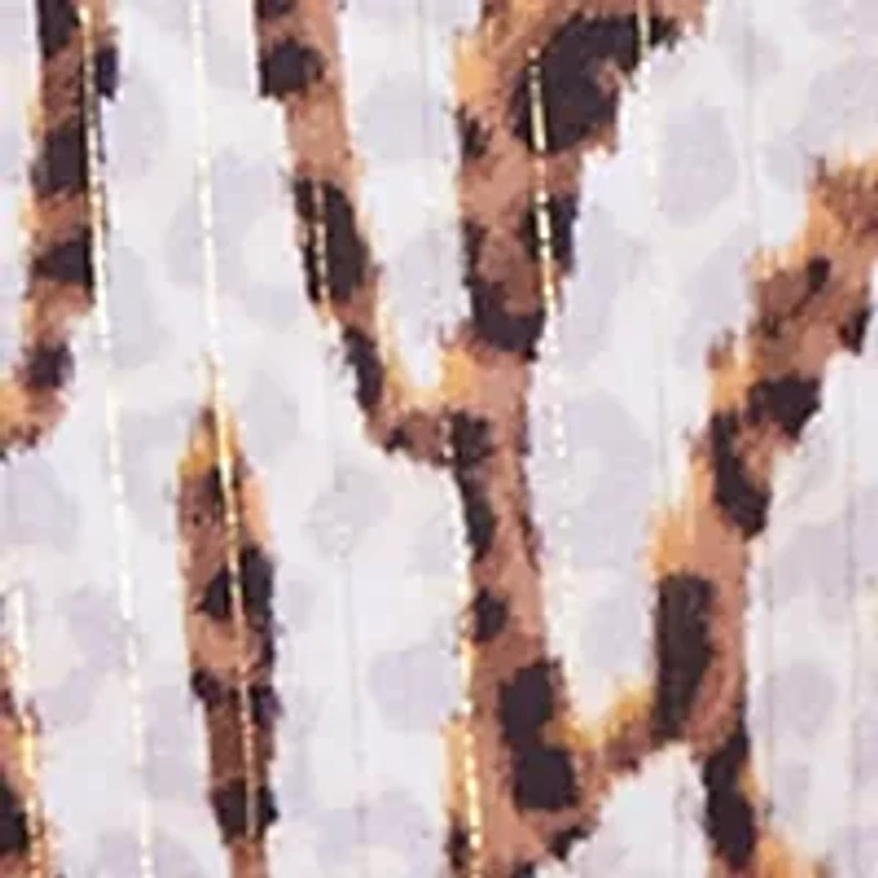 Petite Spot On Keyhole Neck Jaguar Print Top