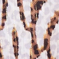 Petite Spot On Keyhole Neck Jaguar Print Top