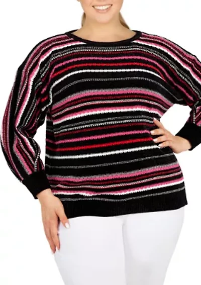 Plus Holiday Stripe Sweater