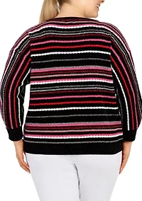 Plus Holiday Stripe Sweater