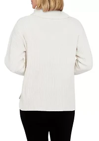 Petite Solid Chenille Sweater