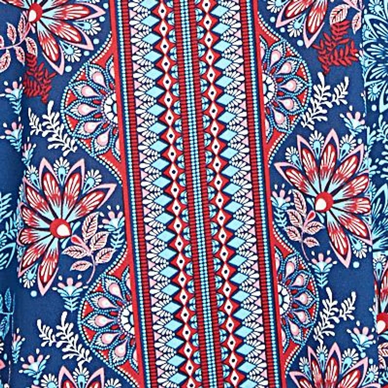 Plus Folk Floral Crepe Top
