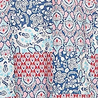 Plus Pintuck Patchwork Henley Blouse