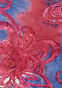 Plus Tie Dye Floral Jacquard Top