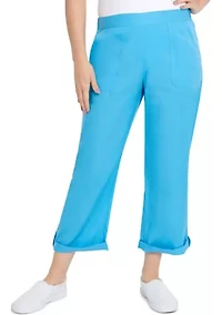 Women's Solid Tencel Pull On Pants