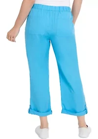 Women's Solid Tencel Pull On Pants