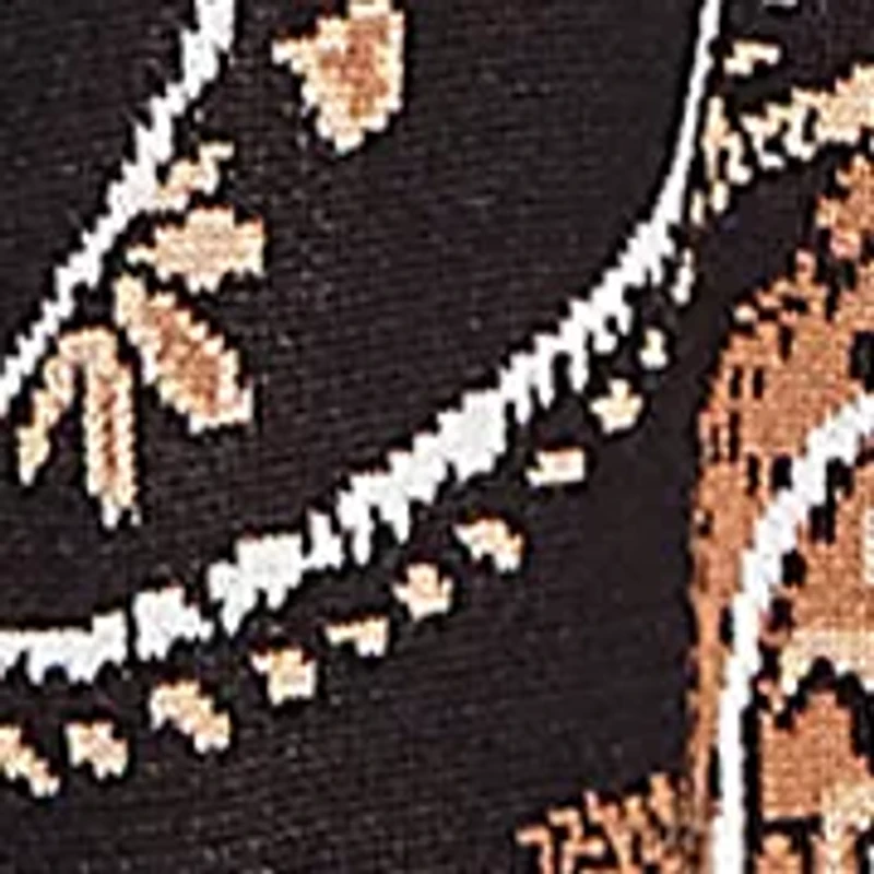 Women's Floral Jacquard Sweater Cardigan