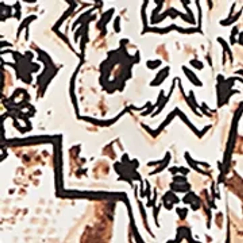 Plus Embellished Animal Crepe Henley Top