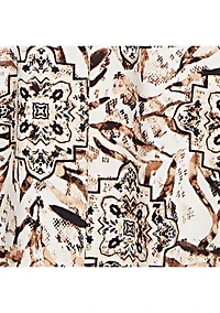 Plus Embellished Animal Crepe Henley Top