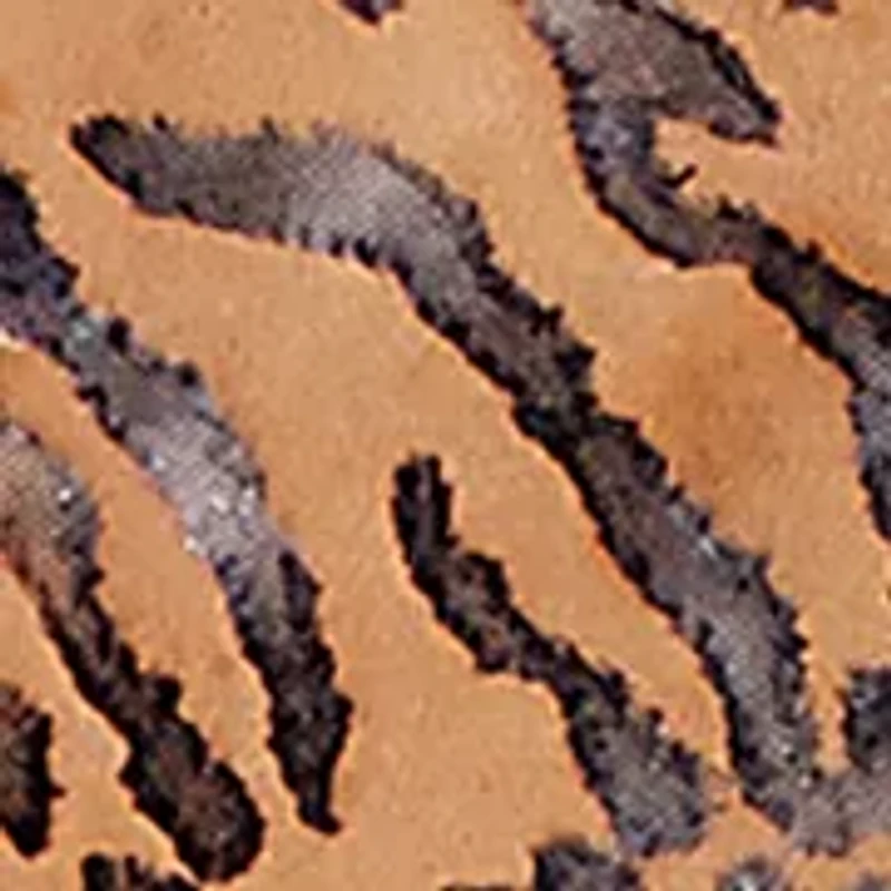 Plus Tie Dye Zebra Jacquard Textured Top