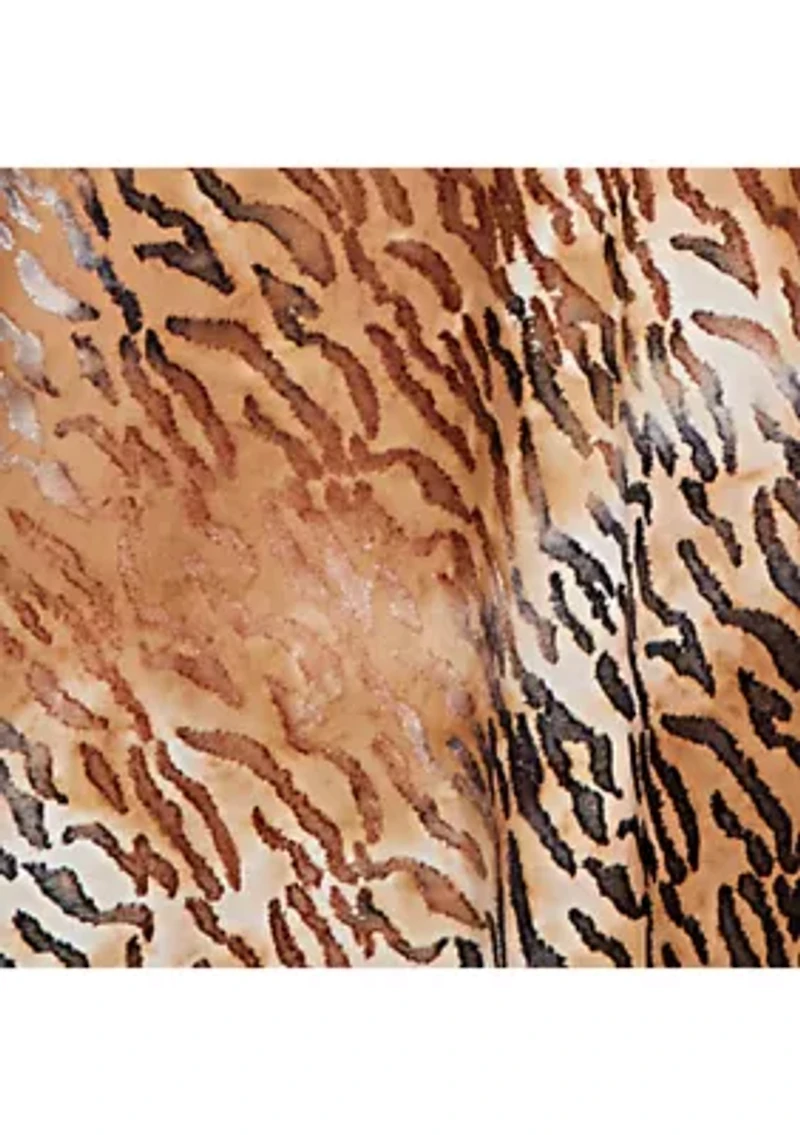 Plus Tie Dye Zebra Jacquard Textured Top