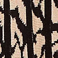 Plus Gored Texture Animal Print Sweater