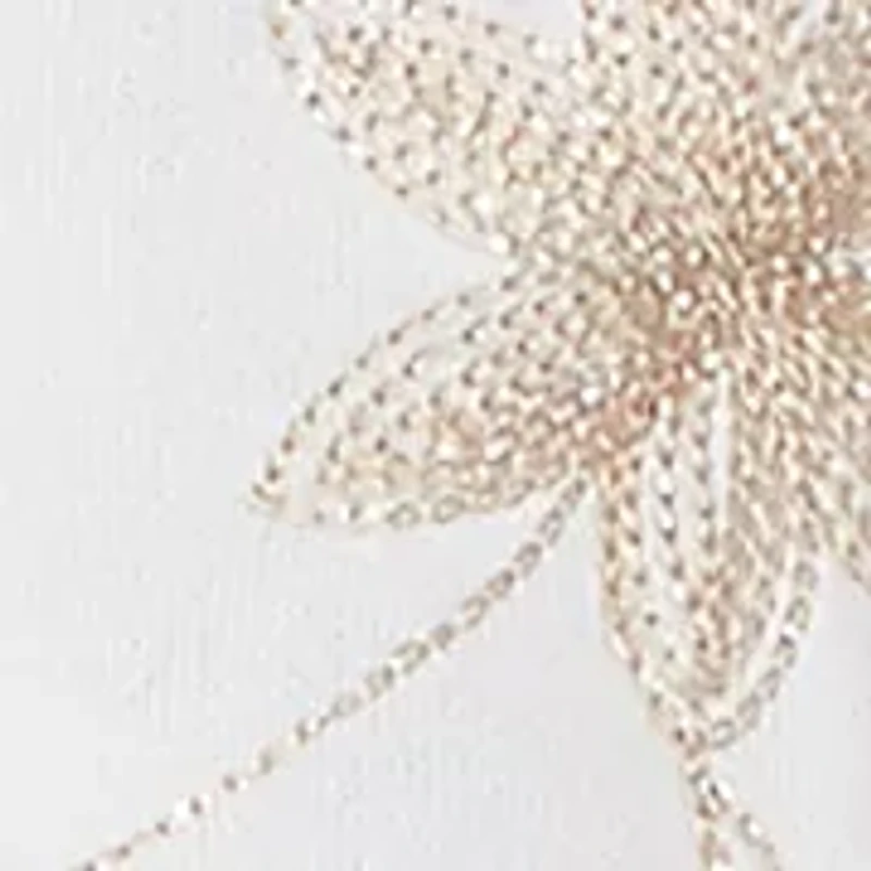 Plus Metallic Embroidered Floral Top