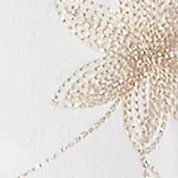 Plus Metallic Embroidered Floral Top