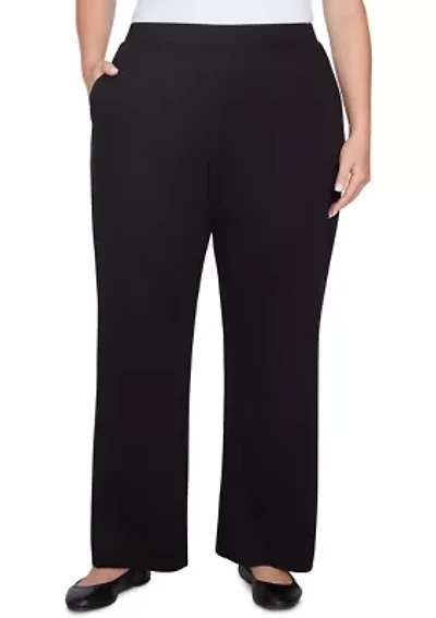 Plus  Luxe Double Knit Pull-On Pants