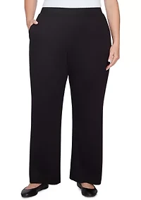 Plus  Luxe Double Knit Pull-On Pants
