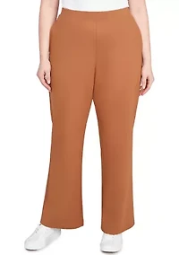 Plus  Luxe Double Knit Pull-On Pants