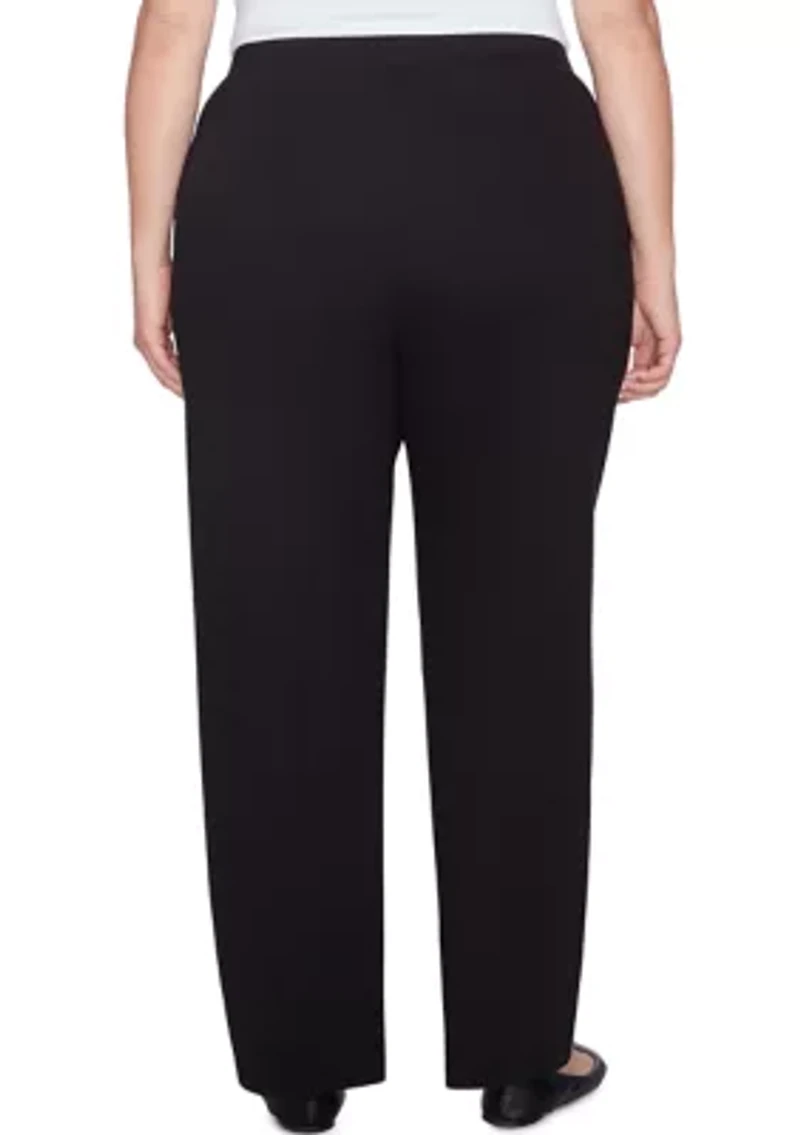 Plus  Luxe Double Knit Pull-On Pants