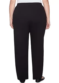 Plus  Luxe Double Knit Pull-On Pants