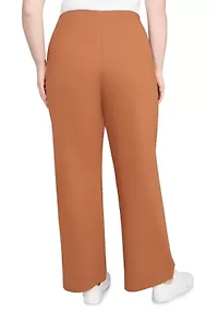 Plus  Luxe Double Knit Pull-On Pants